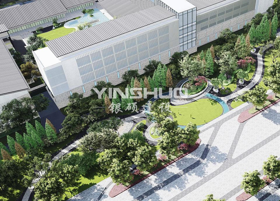  線性景觀，市政綠化帶景觀設計效果圖